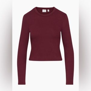 Maroon Sunday Best Ribbed Long Sleeved Shirt